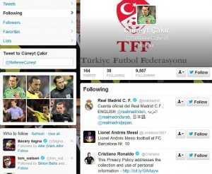 Grabs from Cuneyt Cakir's twitter page