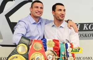 Ukrainian heavyweight boxers Wladimir Kl