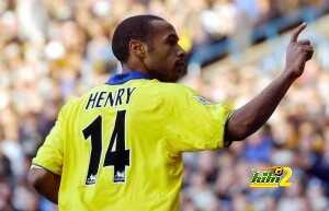 Arsenal's Thierry Henry celebrates after