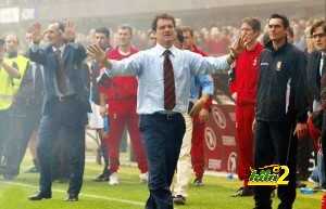 AS Roma's coach Fabio Capello (C) tries
