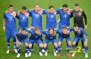 Croatian playes pose before the Euro 201
