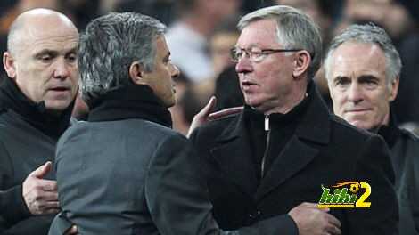 José Mourinho, left, and Sir Alex Ferguson