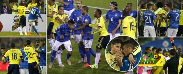 البرازيل تخسر من كولومبيا