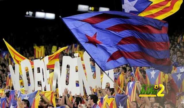 برشلونة وشعار كتالونيا فى مباراة باتى بوريسوف
