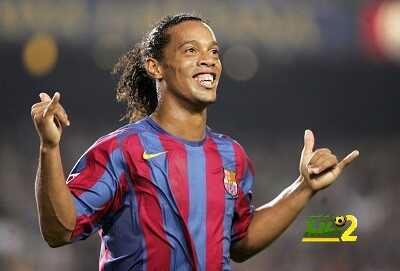 Alegria de Ronaldinho durante el partido