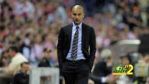 Barcelona's coach Josep Guardiola looks on during the Spanish King's Cup final match between Athletic Bilbao and FC Barcelona at the Vicente Calderon stadium in Madrid on May 25, 2012.  AFP PHOTO / JOSEP LAGO        (Photo credit should read JOSEP LAGO/AFP/GettyImages)