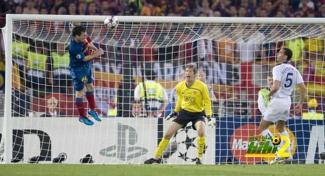 Lionel Messi scores 2-0Manchester United V BarcelonaPicture; A