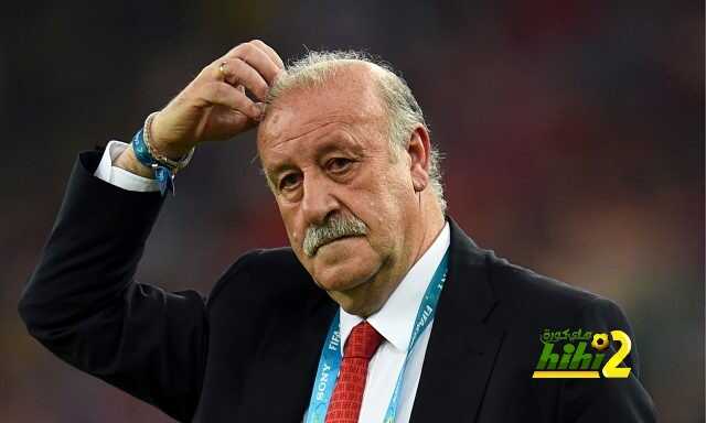 Vicente del Bosque looks on in despair during Spain's 2-0 defeat by Chile in the World Cup.