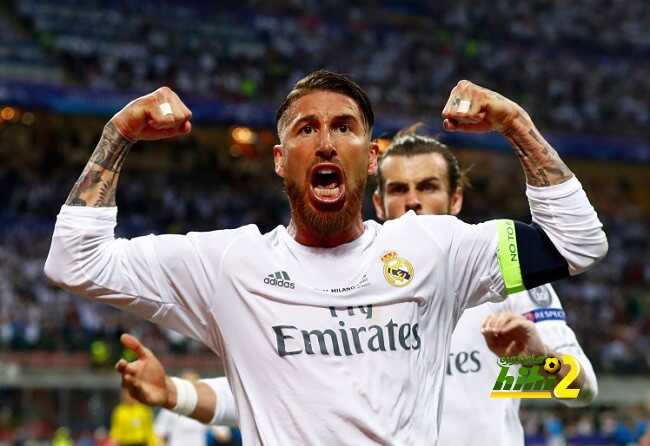 MILAN, ITALY - MAY 28: Sergio Ramos of Real Madrid celebrates after scoiring the opening goal during the UEFA Champions League Final match between Real Madrid and Club Atletico de Madrid at Stadio Giuseppe Meazza on May 28, 2016 in Milan, Italy.  (Photo by Clive Rose/Getty Images)