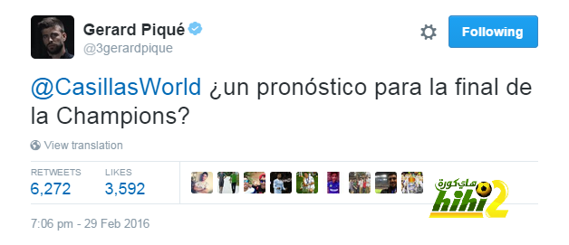 Gerard Piqué on Twitter_ _@CasillasWorld ¿un pronóstico para la final de la Champions__