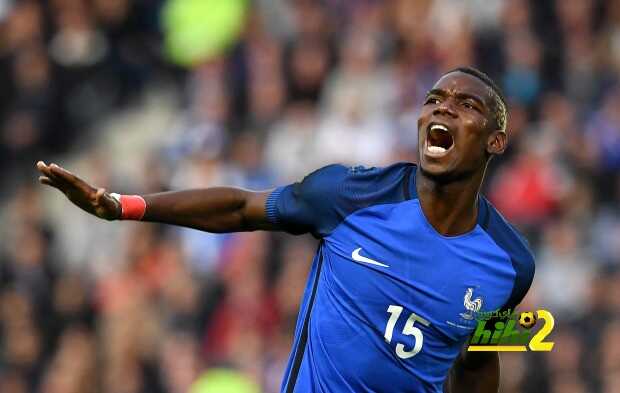 TOPSHOT - France's midfielder Paul Pogba reacts to a missed shot during the friendly football match between France and Cameroon, at the Beaujoire Stadium in Nantes, western France, on May 30, 2016. / AFP / FRANCK FIFE (Photo credit should read FRANCK FIFE/AFP/Getty Images)