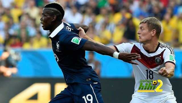 France's midfielder Paul Pogba (L) and Germany's midfielder Toni Kroos vie for the ball during the quarter-final football match between France and Germany at the Maracana Stadium in Rio de Janeiro during the 2014 FIFA World Cup on July 4, 2014. AFP PHOTO / FRANCK FIFE (Photo credit should read FRANCK FIFE/AFP/Getty Images)