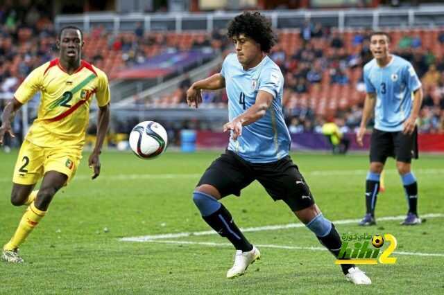 HAMILTON, NEW ZEALAND - JUNE 06:  Mauricio Lemos #4 of Uruguay in action during the FIFA U-20 World Cup New Zealand 2015 Group D match between Mali and Uruguay held at Waikato Stadium on June 6, 2015 in Hamilton, New Zealand.  (Photo by Dean Mouhtaropoulos - FIFA/FIFA via Getty Images)