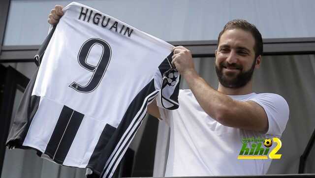 Juventus' forward Gonzalo Higuain from Argentina holds his jersey at the Juventus' headquarter in Turin on July 27, 2016. Gonzalo Higuain completed a sensational move to Juventus after the Italian champions agreed to pay a 90 million euros ($98.8m) fee, the third highest in history, to wrest the Argentine striker from Napoli on July 26. In what is the biggest ever transfer fee recorded between two Serie A clubs, Higuain's move to Turin on a five-year deal was confirmed by Juventus two hours after being published by Serie A league bosses on their official website. / AFP / MARCO BERTORELLO (Photo credit should read MARCO BERTORELLO/AFP/Getty Images)