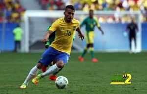 2016 Rio Olympics - Soccer - Preliminary - Men's First Round - Group A Brazil v South Africa - Mane Garrincha Stadium - Brasilia, Brazil - 04/08/2016. Thiago Maia (BRA) of Brazil in action. REUTERS/Ueslei Marcelino FOR EDITORIAL USE ONLY. NOT FOR SALE FOR MARKETING OR ADVERTISING CAMPAIGNS.