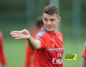 ST ALBANS, ENGLAND - AUGUST 10: Granit Xhaka of Arsenal during a training session on August 10, 2016 in St Albans, England. (Photo by Stuart MacFarlane/Arsenal FC via Getty Images)