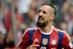 Bayern Munich's Franck Ribery celebrates a goal during the German Bundesliga soccer match between FC Bayern Munich and VfB Stuttgart in Munich, Saturday Sept. 13, 2014. (AP Photo/dpa,Andreas Gebert)