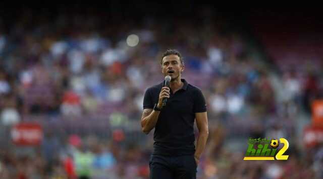 FC Barcelona's coach Luis Enrique addresses the crowd ahead of the Joan Gamper Trophy friendly soccer match between FC Barcelona and Sampdoria, at the Camp Nou in Barcelona, Spain, Wednesday, Aug. 10, 2016. (AP Photo/Manu Fernandez)