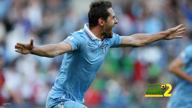 ROME, ITALY - MAY 26: Senad Lulic of SS Lazio celebrates after scoring the opening goal during the TIM cup final match between AS Roma v SS Lazio at Stadio Olimpico on May 26, 2013 in Rome, Italy. (Photo by Paolo Bruno/Getty Images)