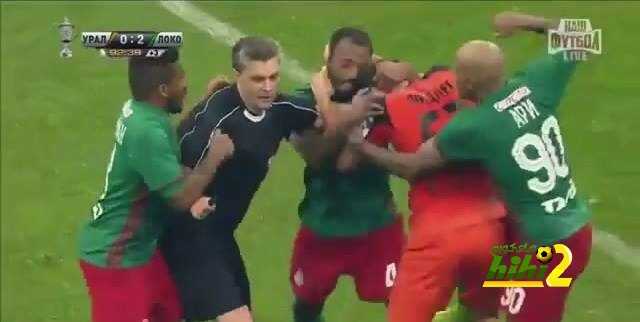 فيديو: نهائي كأس روسيا يتجول لساحة قتال بين اللاعبين
