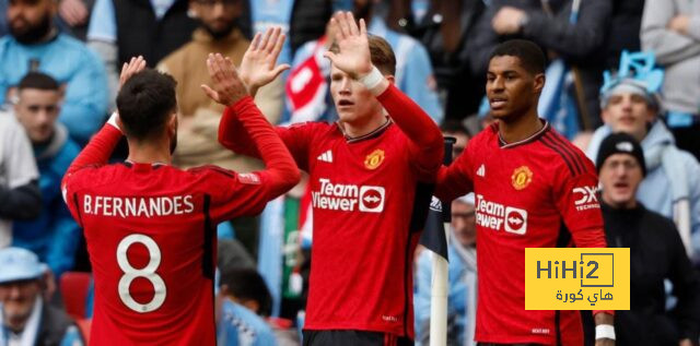 مانشستر يونايتد ينهي الشوط الأول متقدمًا بهدفين أمام كوفنتري بكأس الاتحاد الإنجليزي