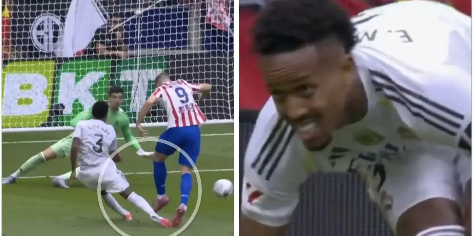 ميليتاو يثير قلق جماهير ريال مدريد في الديربي.. صور
