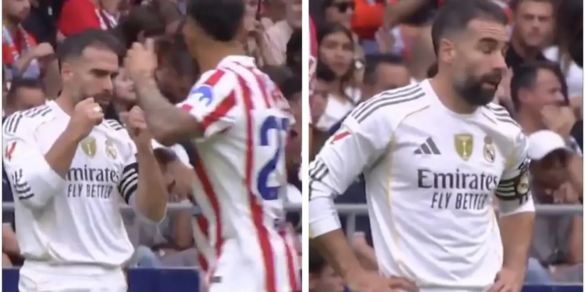 اذهب للبكاء… مشادة قوية بين كارفاخال ولاعب أتلتيكو مدريد “صور”
