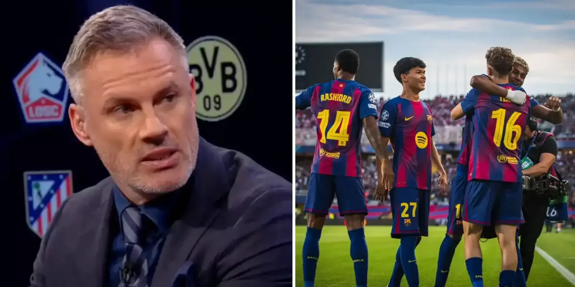 رأي كاراغر في إمكانية فوز برشلونة بدوري أبطال أوروبا
