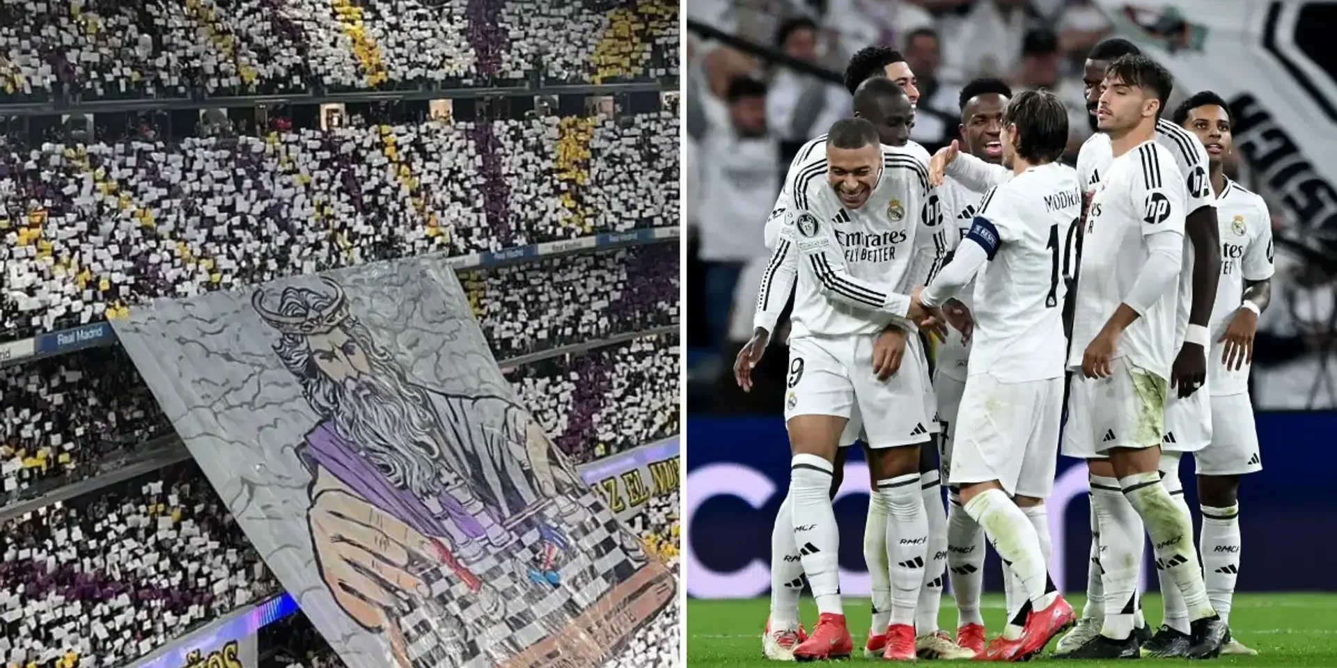 جماهير ريال مدريد تجهز هذا التيفو للكلاسيكو