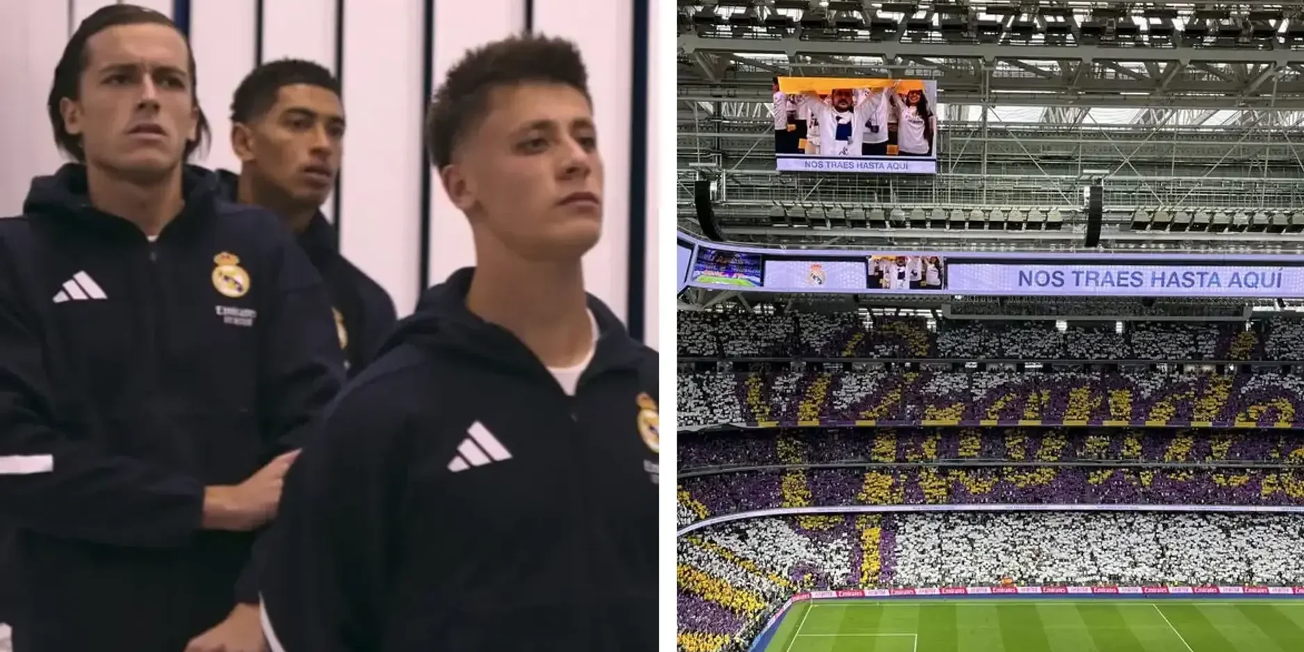 تيفو جماهير ريال مدريد في الكلاسيكو