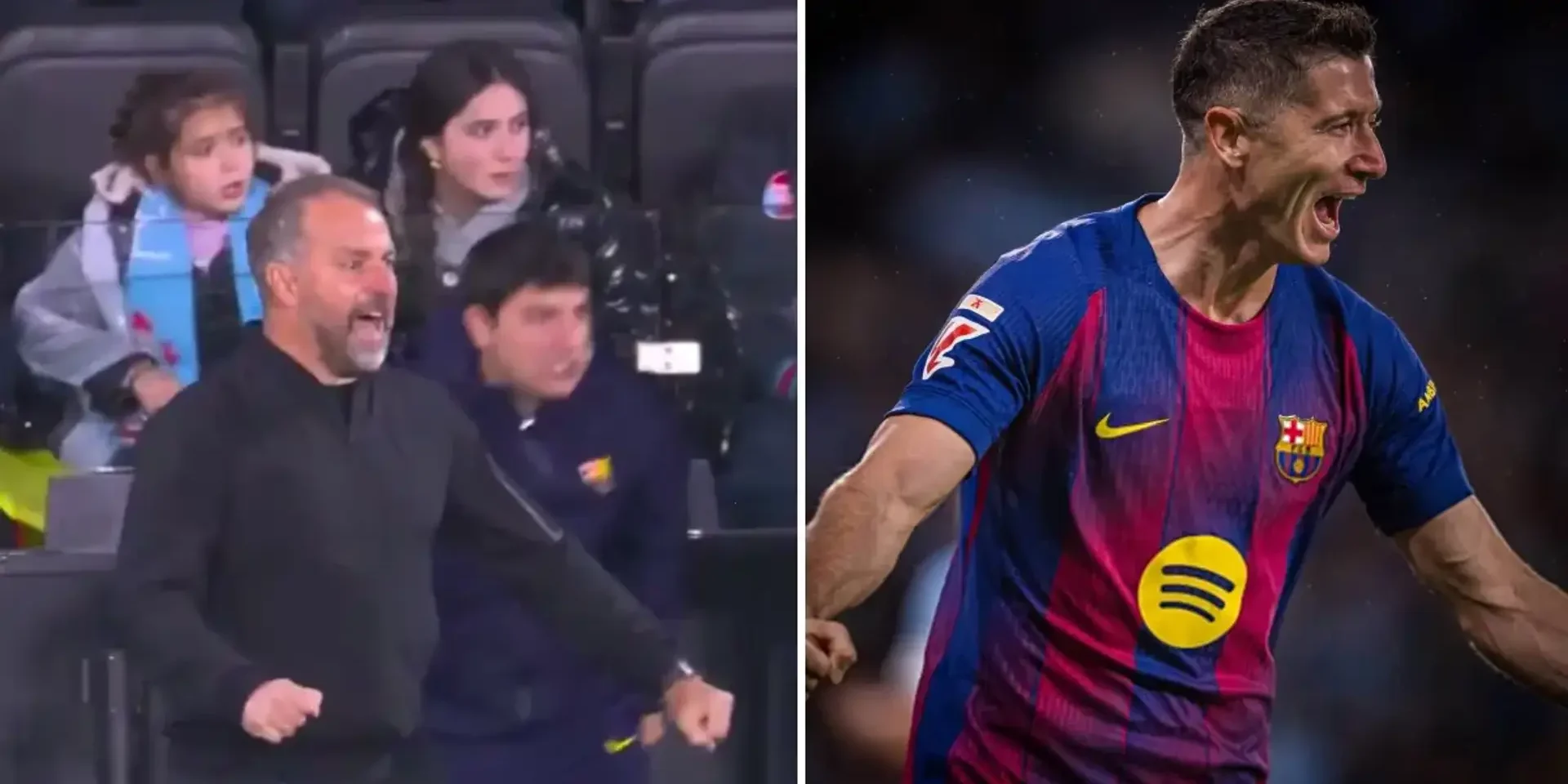 رد فعل فليك على هدف ليفاندوفسكي