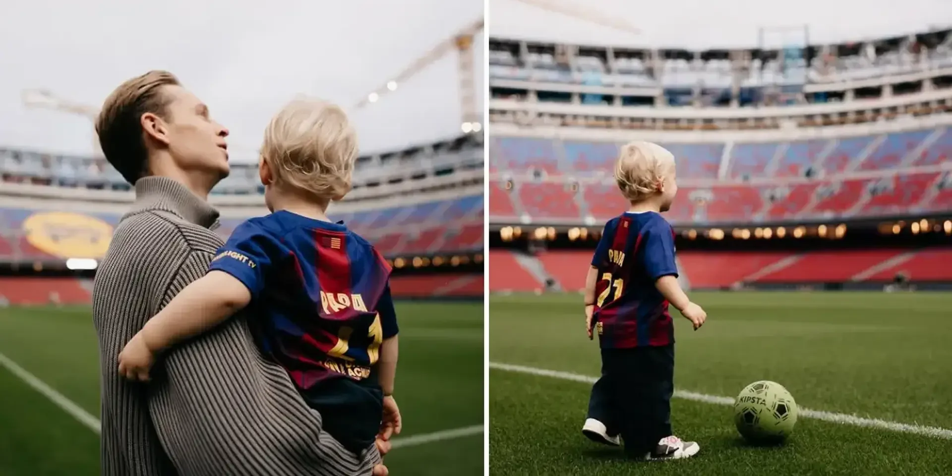 دي يونغ يحتفل بعيد ميلاد ابنه في كامب نو