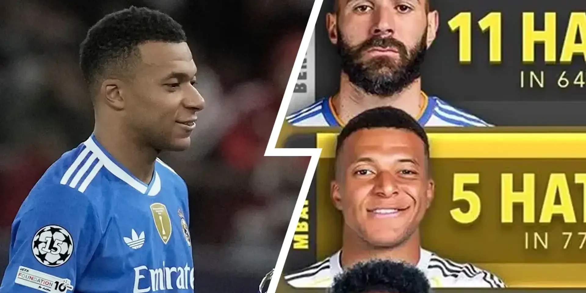 صورة: مبابي ثالثا.. الأكثر تسجيلا للهاتريك مع ريال مدريد