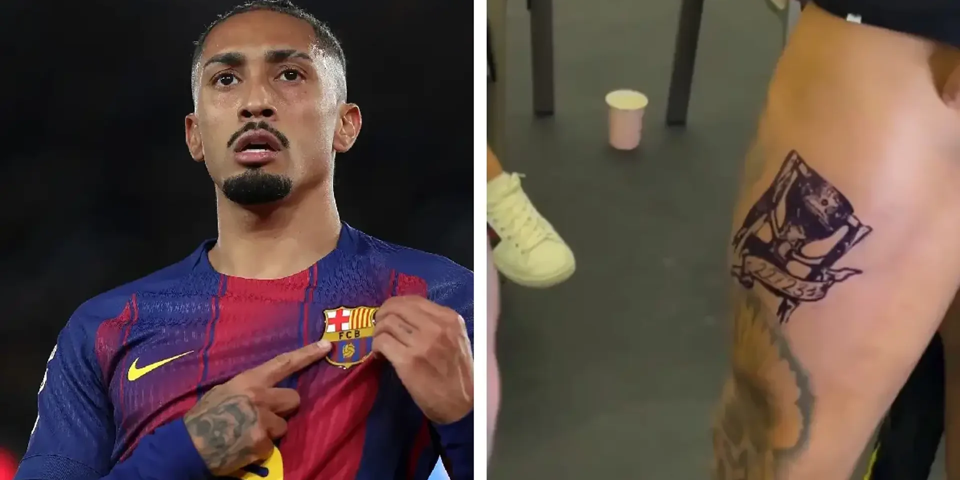 في الكورة : رافينيا يخلد فوزه الأول مع برشلونة بوشم على القدم