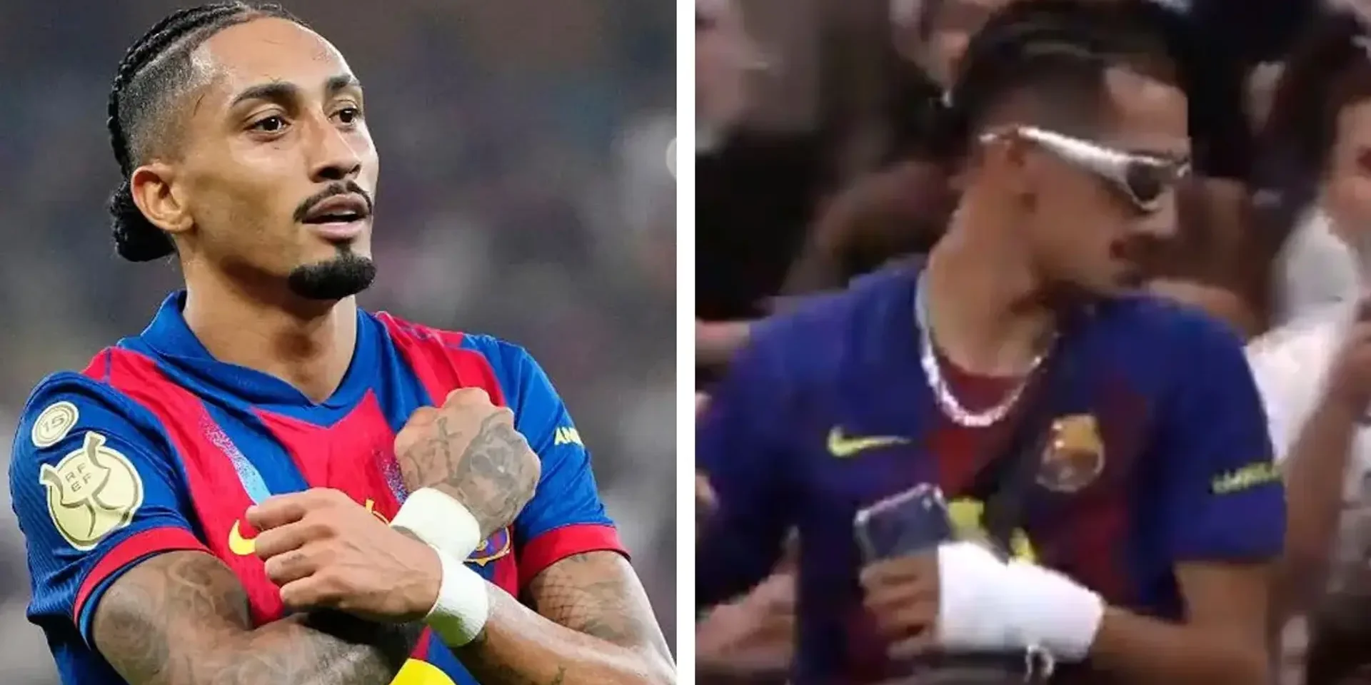 رافينيا يظهر في وسط جماهير ريال مدريد