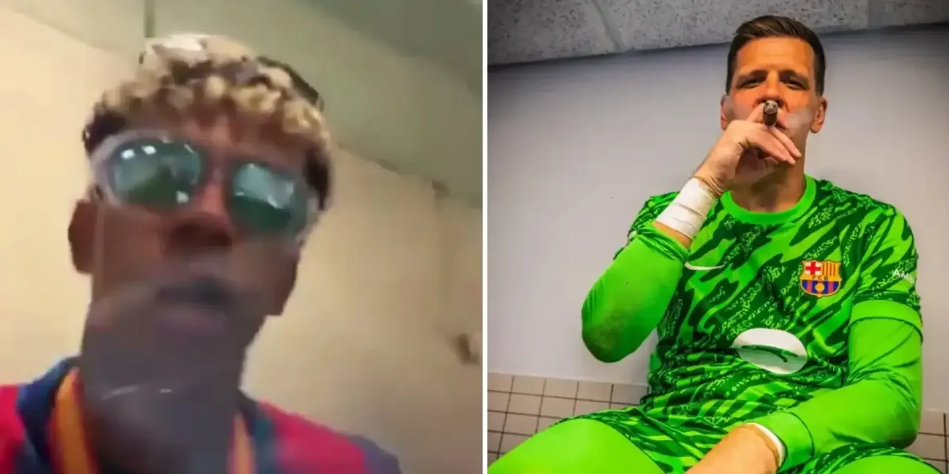 كيف تصرف لامين بعد تدخين تشيزني في غرفة الملابس؟