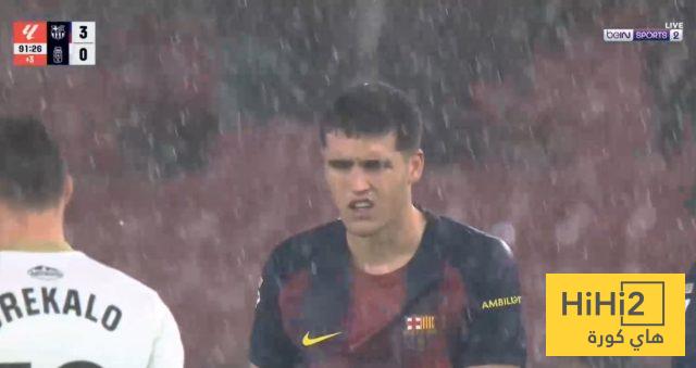 صحفي ينفعل على حكم مباراة برشلونة واوفييدو بسبب الأمطار