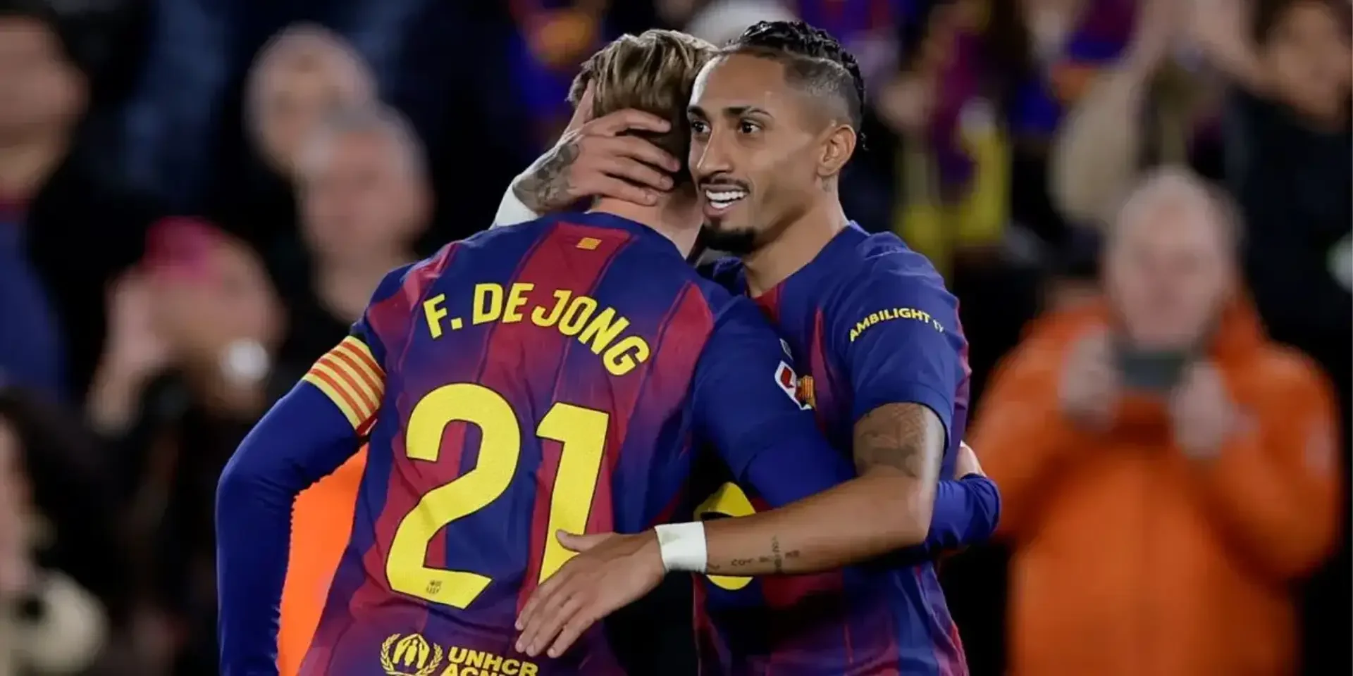 موقف رافينيا ودي يونغ من موقعة أتلتيكو مدريد