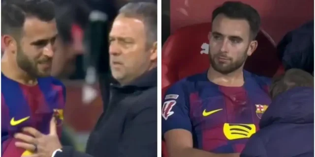 صور: إريك غارسيا كاد أن يبكي بعد استبداله أمام جيرونا