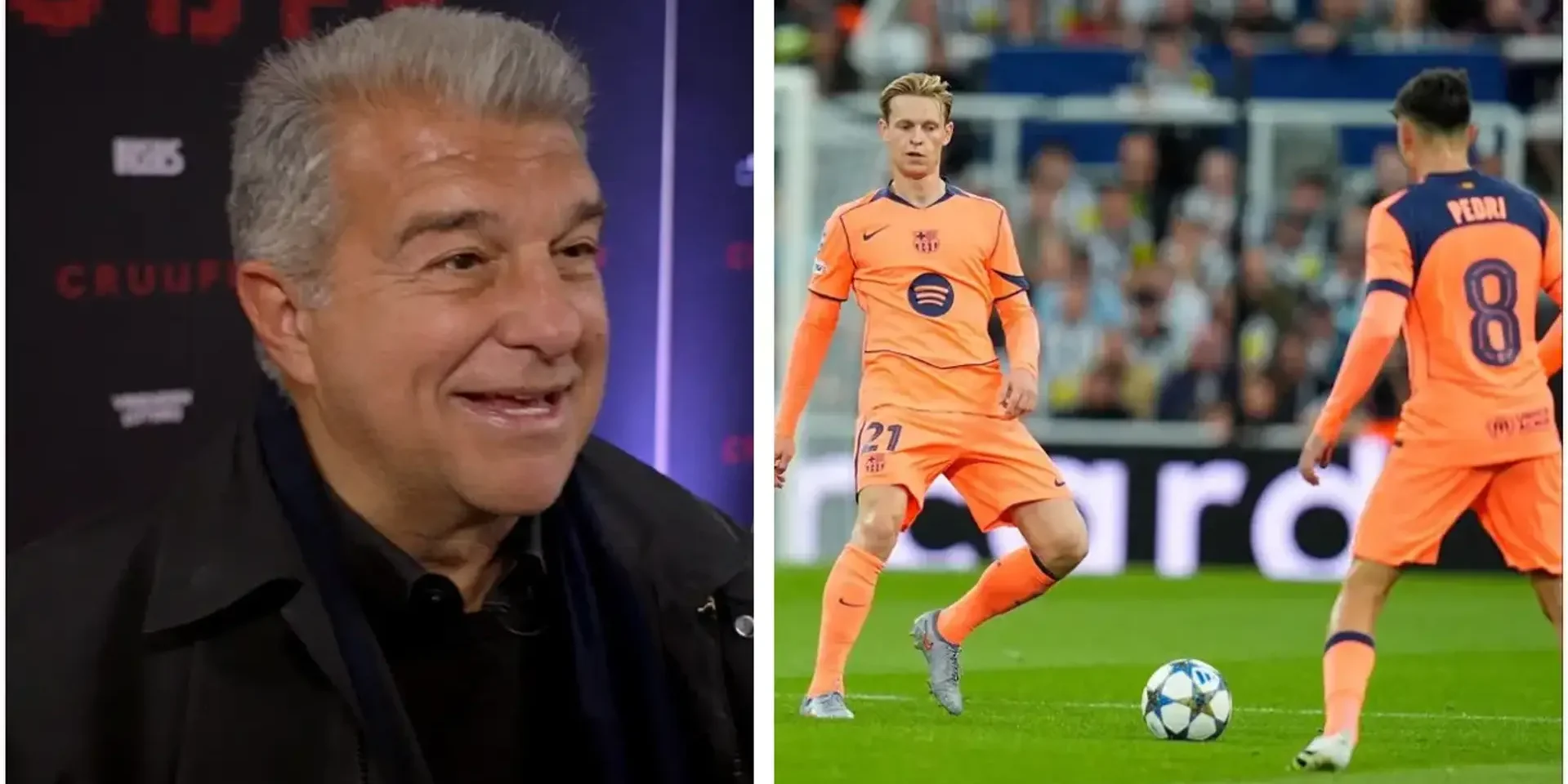 لابورتا يكشف عن لاعب برشلونة الحالي الذي يذكّره بكرويف