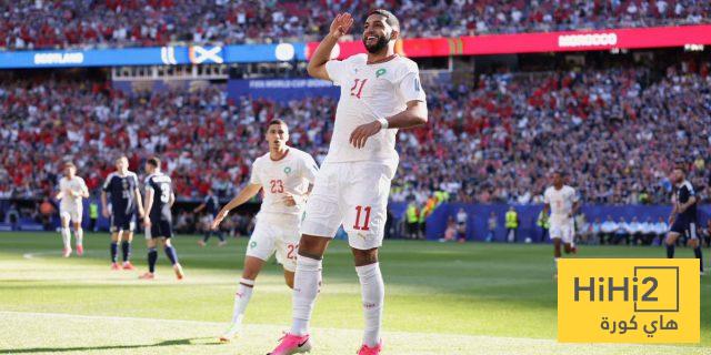 احصائيات الشوط الأول بين المغرب واسكتلندا
