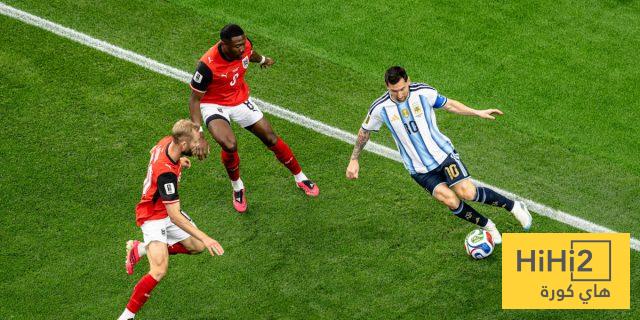 احصائيات شوط اللقاء الأول بين الأرجنتين والنمسا