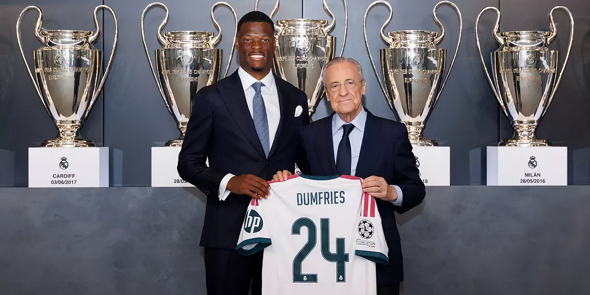 صور : ريال مدريد يقدم لاعبه الهولندي دومفريس